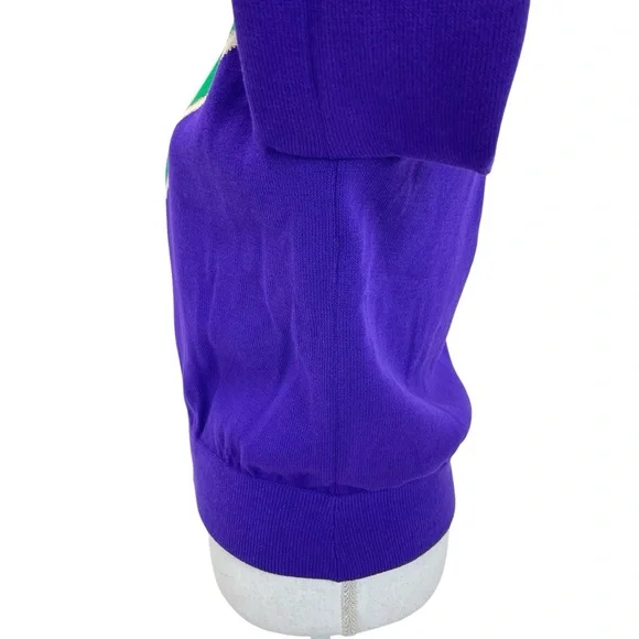 St. John Knit Bomber Cardigan Jacket Small Green/Purple - Picture 10 of 16